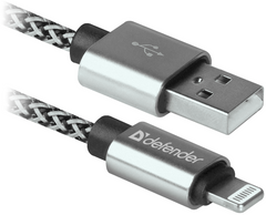 Кабель DEFENDER ACH01-03T USB(AM) - Lighting 1m (белый)