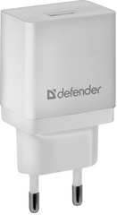 Сетевое зарядное устройство DEFENDER EPA-10 белая, 1хUSB, 5V/2.1А