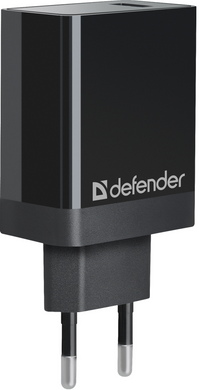 Сетевое зарядное устройство DEFENDER UPA-101 черный, 1 USB, QC 3.0, 18W
