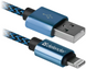 Кабель DEFENDER ACH01-03T USB(AM) - Lighting 1m (синий)