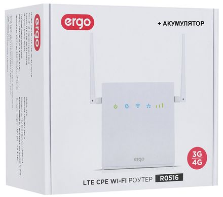 4G WI-FI роутер ERGO R0516B с аккумулятором