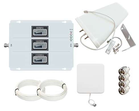 Комплект для усиления сигнала Lintratek KW20L-GDW (GSM/UMTS/LTE, 900, 1800, 2100 МГц) с антеннами 10 dBi